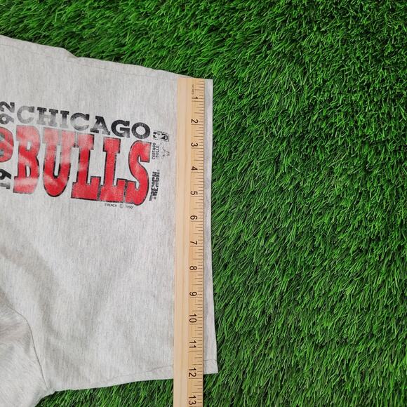 Vintage 1992 Chicago-Bulls Shorts L/XL Gray USA - Picture 14 of 16